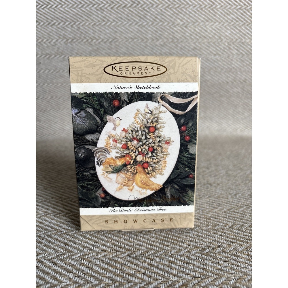 1996 HALLMARK SHOWCASE ORNAMENT Nature's Sketchbook: Birds' Christmas Tree NEW